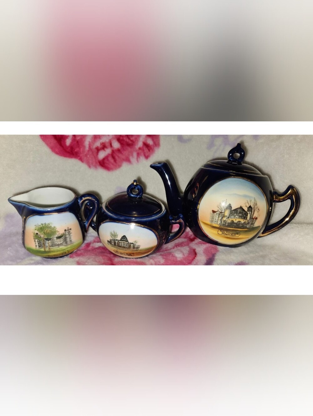 Yale University Osborn Hall Woolsey Hall Vanderbuilt Hall Tea Set Pieces RARE!